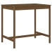 Mesa y taburetes altos de jardín 5 pzas madera pino marrón miel