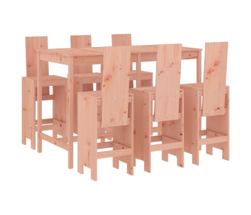 Juego de muebles de jardín 7 pzas madera maciza abeto Douglas