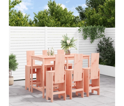 Juego de muebles de jardín 7 pzas madera maciza abeto Douglas
