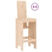 Set de mesa y taburetes altos jardín 9 pzas madera maciza pino
