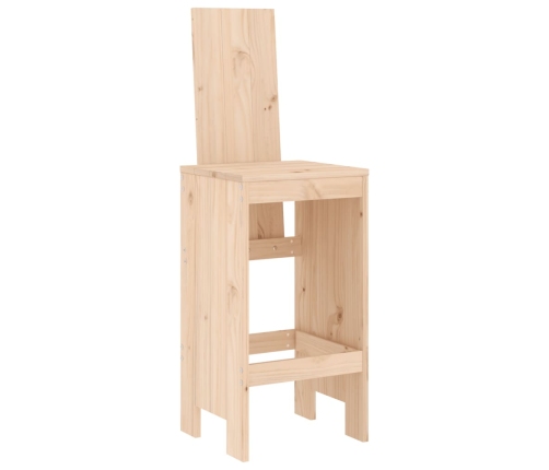 Set de mesa y taburetes altos jardín 9 pzas madera maciza pino