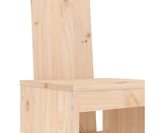 Set de mesa y taburetes altos jardín 9 pzas madera maciza pino
