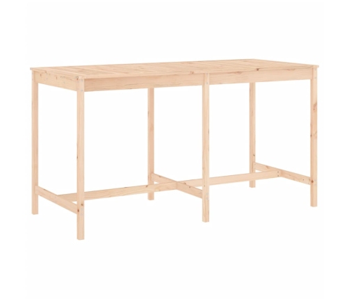 Set de mesa y taburetes altos jardín 9 pzas madera maciza pino