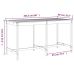 Set de mesa y taburetes altos jardín 9 pzas madera maciza pino