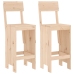 Set de mesa y taburetes altos 3 piezas madera maciza de pino