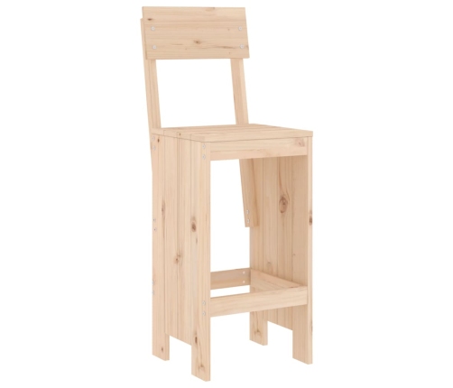 Set de mesa y taburetes altos 3 piezas madera maciza de pino