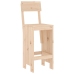 Set de mesa y taburetes altos 3 piezas madera maciza de pino