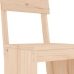 Set de mesa y taburetes altos 3 piezas madera maciza de pino