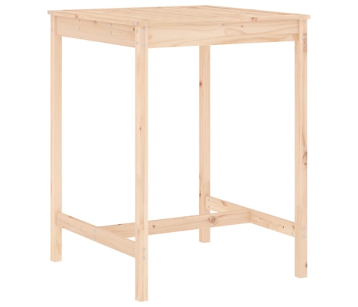 Set de mesa y taburetes altos 3 piezas madera maciza de pino