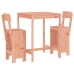 Mesa y sillas de jardín 3 pzas madera maciza Douglas