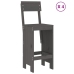 Set de mesa y taburetes altos jardín 5 piezas madera pino gris