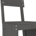 Set de mesa y taburetes altos jardín 5 piezas madera pino gris