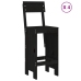 Set de mesa y taburetes altos jardín 5 piezas madera pino negro
