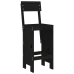 Set de mesa y taburetes altos jardín 5 piezas madera pino negro