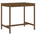 Mesa y taburetes altos de jardín 5 pzas madera pino marrón miel