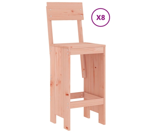 Juego de muebles de jardín 9 pzas madera maciza abeto Douglas