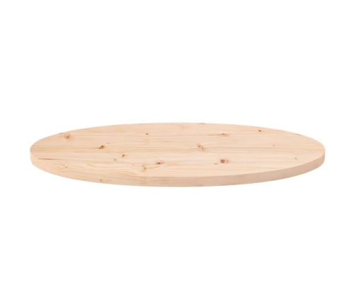 Tablero de mesa ovalado madera maciza de pino 60x30x2,5 cm