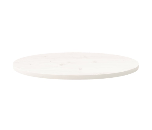 Tablero de mesa ovalado madera maciza pino blanco 80x40x2,5 cm