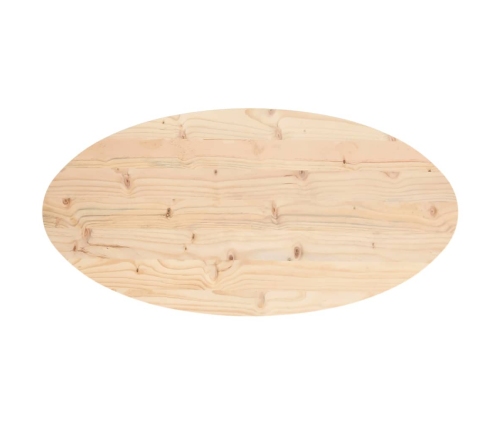 Tablero de mesa ovalado madera maciza de pino 90x45x2,5 cm