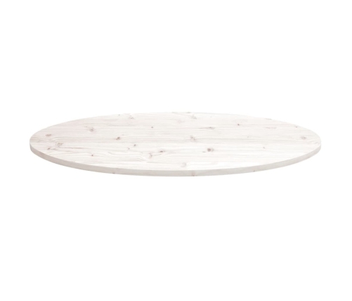 Tablero de mesa ovalado madera maciza pino blanco 90x45x2,5 cm