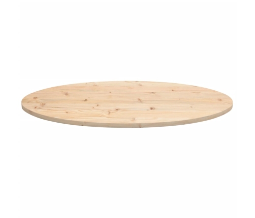 Tablero de mesa ovalado madera maciza de pino 110x55x2,5 cm