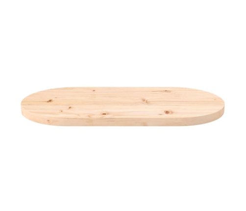 Tablero de mesa ovalado madera maciza de pino 60x30x2,5 cm