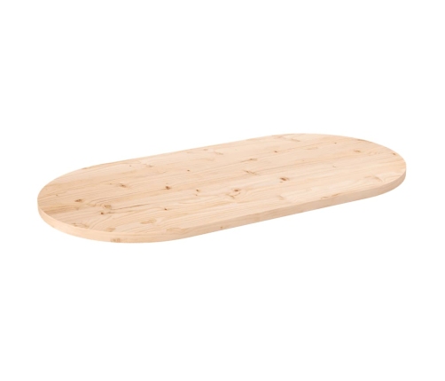 Tablero de mesa ovalado madera maciza de pino 90x45x2,5 cm