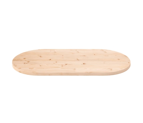 Tablero de mesa ovalado madera maciza de pino 90x45x2,5 cm