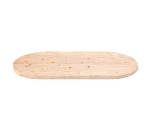 Tablero de mesa ovalado madera maciza de pino 100x50x2,5 cm