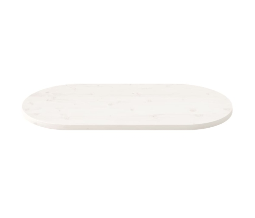 Tablero de mesa ovalado madera maciza pino blanco 100x50x2,5 cm