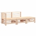 Juego de muebles de jardín 3 piezas madera maciza de pino