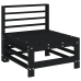 Juego de muebles de jardín 3 pzas madera maciza de pino negro