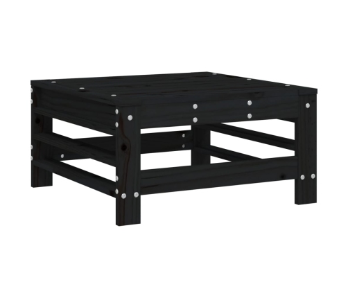 Juego de muebles de jardín 3 pzas madera maciza de pino negro