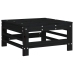 Juego de muebles de jardín 3 pzas madera maciza de pino negro