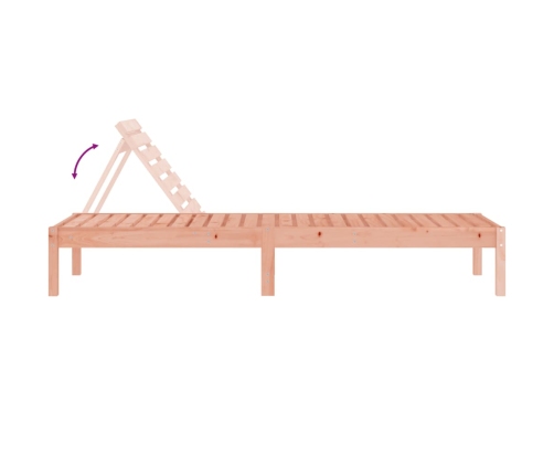 Tumbona de madera maciza douglas 199,5x60x74 cm