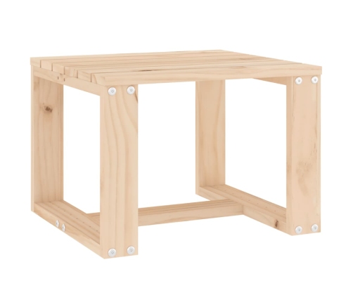 Mesa auxiliar de jardín madera maciza de pino 40x38x28,5 cm