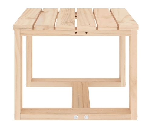 Mesa auxiliar de jardín madera maciza de pino 40x38x28,5 cm