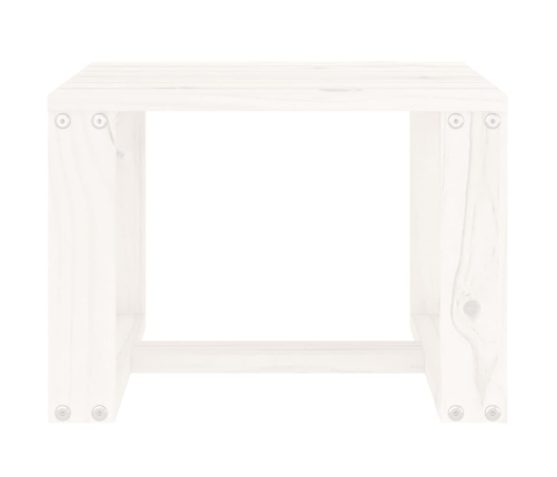 Mesa auxiliar de jardín madera maciza pino blanco 40x38x28,5 cm