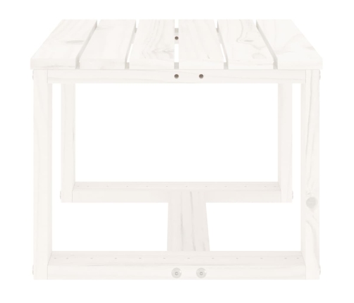 Mesa auxiliar de jardín madera maciza pino blanco 40x38x28,5 cm