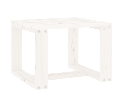 Mesa auxiliar de jardín madera maciza pino blanco 40x38x28,5 cm