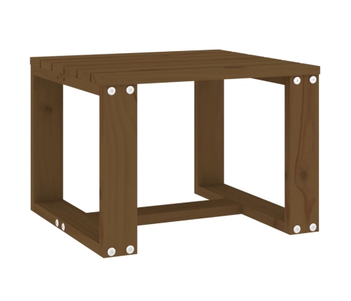 Mesa auxiliar de jardín madera pino marrón miel 40x38x28,5 cm