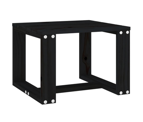 Mesa auxiliar de jardín madera maciza pino negro 40x38x28,5 cm