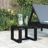 Mesa auxiliar de jardín madera maciza pino negro 40x38x28,5 cm