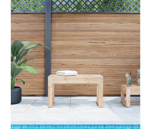 vidaXL Banco de jardín madera maciza de pino 80x38x45 cm