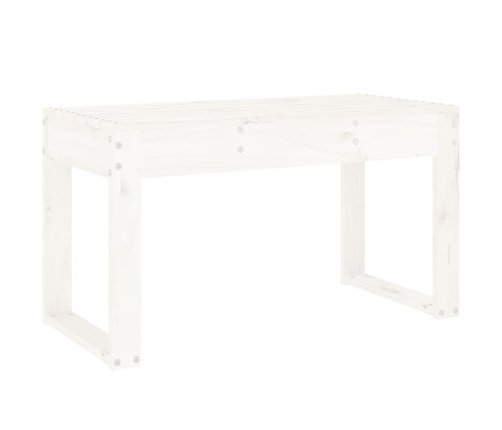 vidaXL Banco de jardín madera maciza de pino blanco 80x38x45 cm