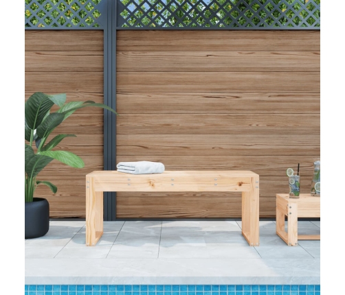 vidaXL Banco de jardín madera maciza de pino 110x38x45 cm