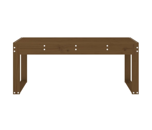 Banco de jardín madera maciza de pino marrón miel 110x38x45 cm