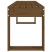 Banco de jardín madera maciza de pino marrón miel 110x38x45 cm