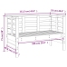 Banco de jardín madera maciza Douglas 111,5x53x71 cm