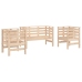 Juego de muebles de jardín 3 piezas madera maciza de pino